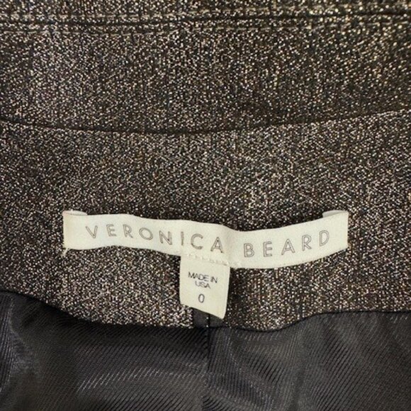 Veronica Beard Ashburn Size 0 Metallic Brown Bronze Blazer - Picture 7 of 9